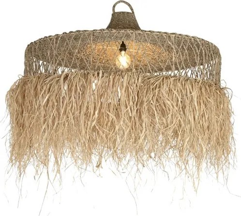 Lustră plafonieră din fibre naturale, 125×125×54 cm, „Palma"