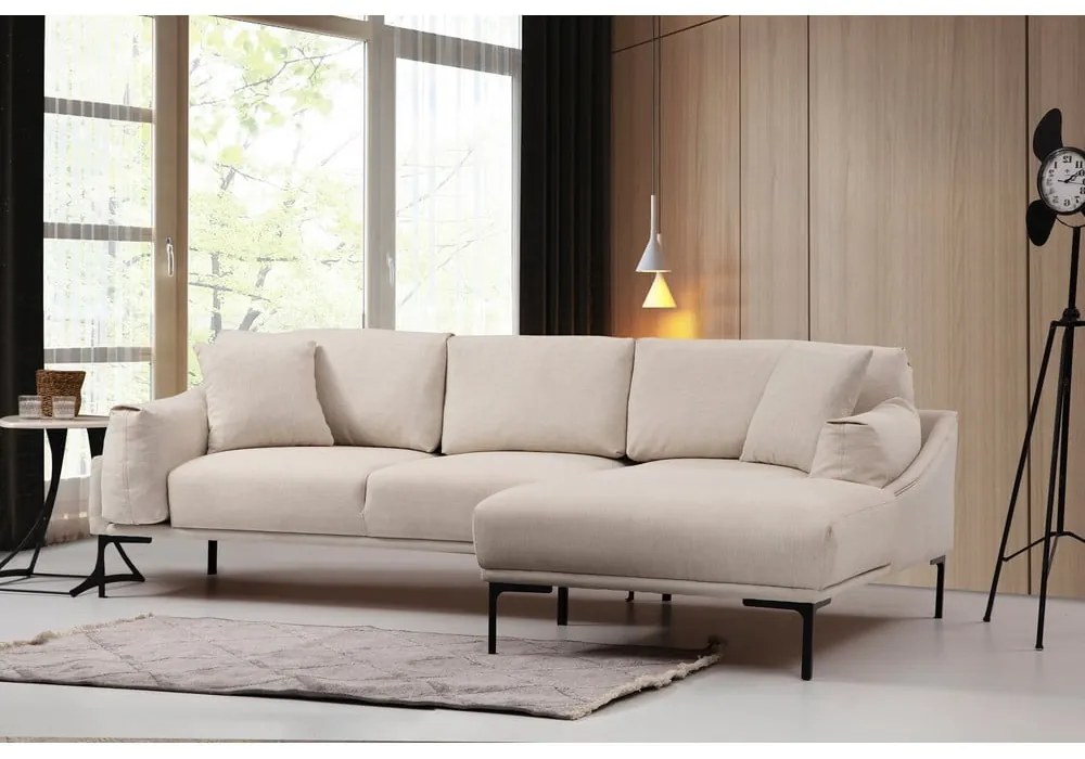 Colțar Artie Leo, bej deschis, colț pe partea dreaptă