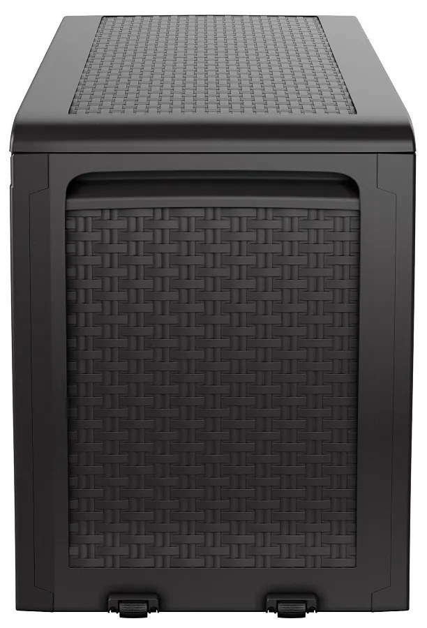 Keter Cutie de depozitare pentru grădină SamoaRattan antracit 270 l, 117 x 57 x 45 cm