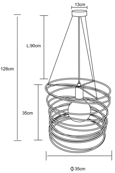 Globo 15640H - Pendul pe cablu TILLY 1xE27/60W/230V negru
