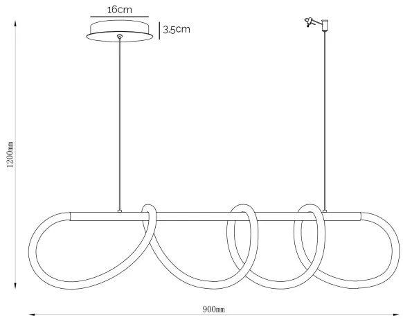Lustră LED pe cablu ONLI AMANDA LED/40W/230V 4500K crom mat