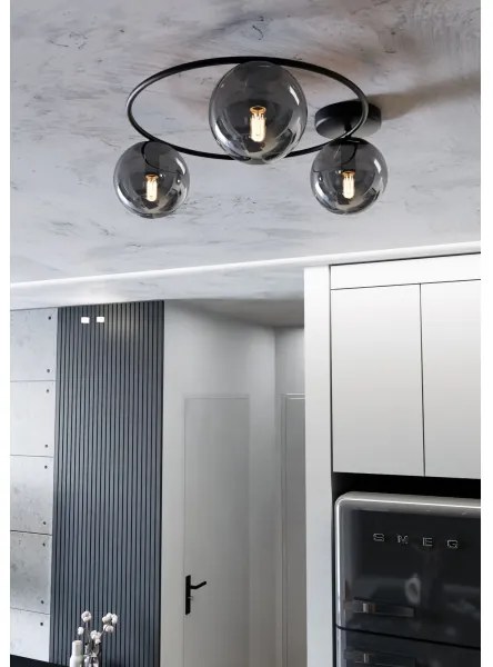 Plafonieră SOPRA 3xE14/10W/230V negru