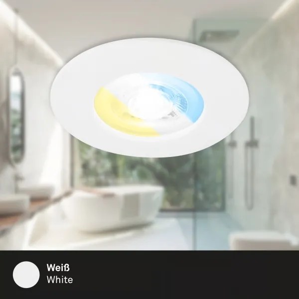 Briloner 7605036-Set 3xLED plafonieră încastrată pentru baie 3xLED/4,9W/230V IP44 alb