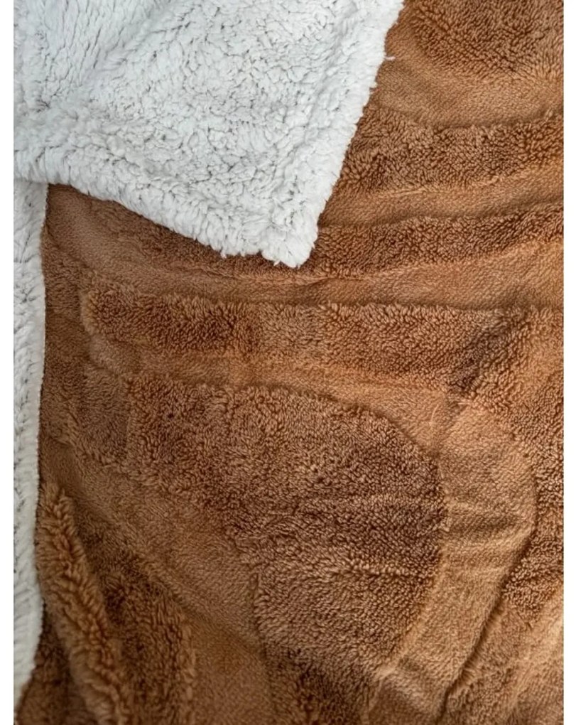 Patura luxoasa din microplus imitatie de miel NESTIVE bej Dimensiuni: 150 x 200 cm