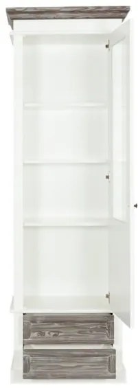 Vitrina Cabana Alb Si Antracite, Dreapta, 66.3 Cm