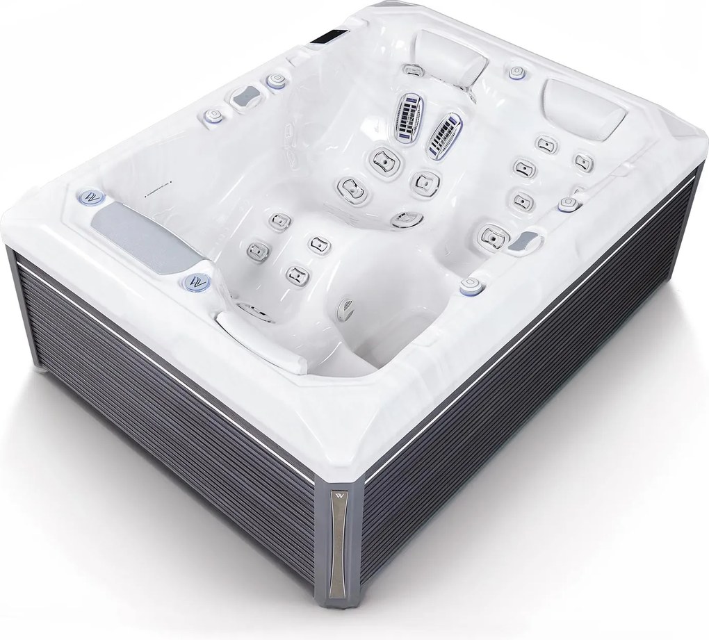 Minipiscina jacuzzi 3 persoane 32 jeturi hidromasaj, WiFi, sistem audio, 160 x 215 cm, Wellis Teide Life Deluxe