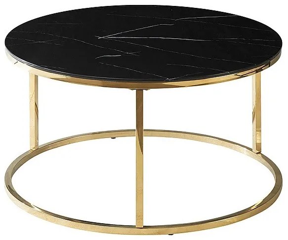 Masa de cafea Sabine – Marmura Neagra/Gold