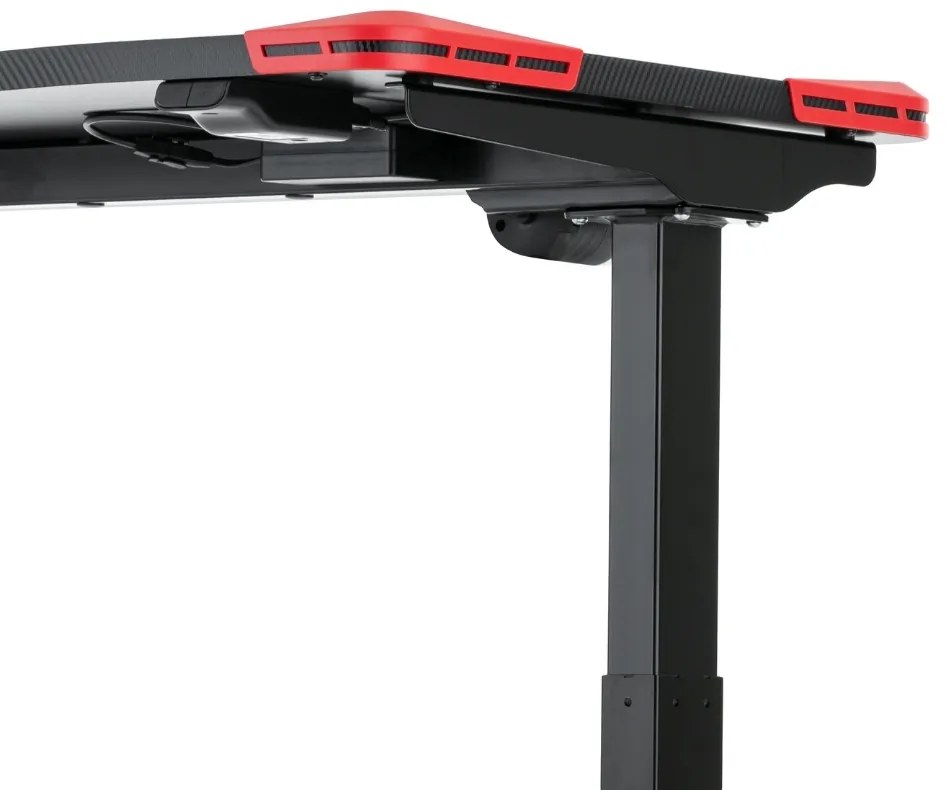 Masa OfficeTech Game cu inaltime reglabila, 120 x 60 cm, neagra