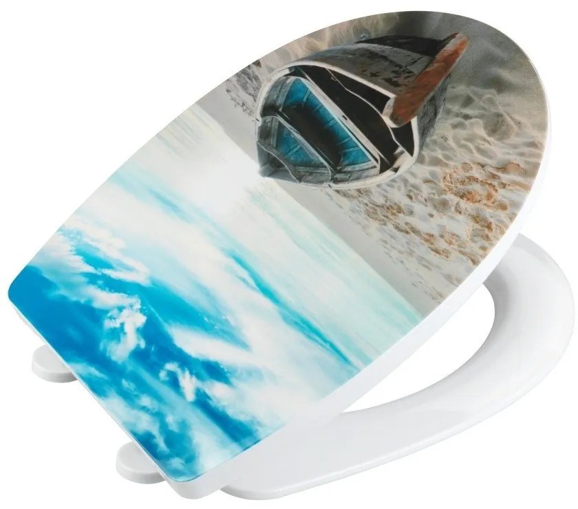 Capac WC 36,5 x 45 cm Easy-Close (cu închidere automată) Boat – Wenko
