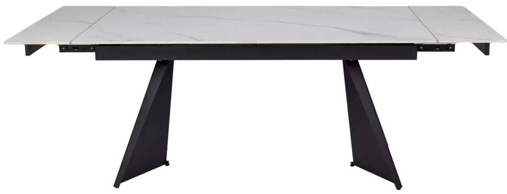 Masa extensibila Laconi alb/negru L160-220xl90 cm