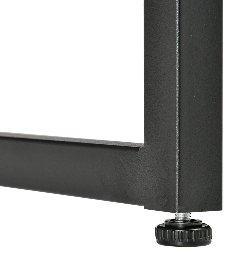 HOMCOM Noptiera Moderna Stil industrial cu Sertar Masuta de Sufragerie din Lemn Otel, 53x41,5x37cm, Sertar din Otel Gri