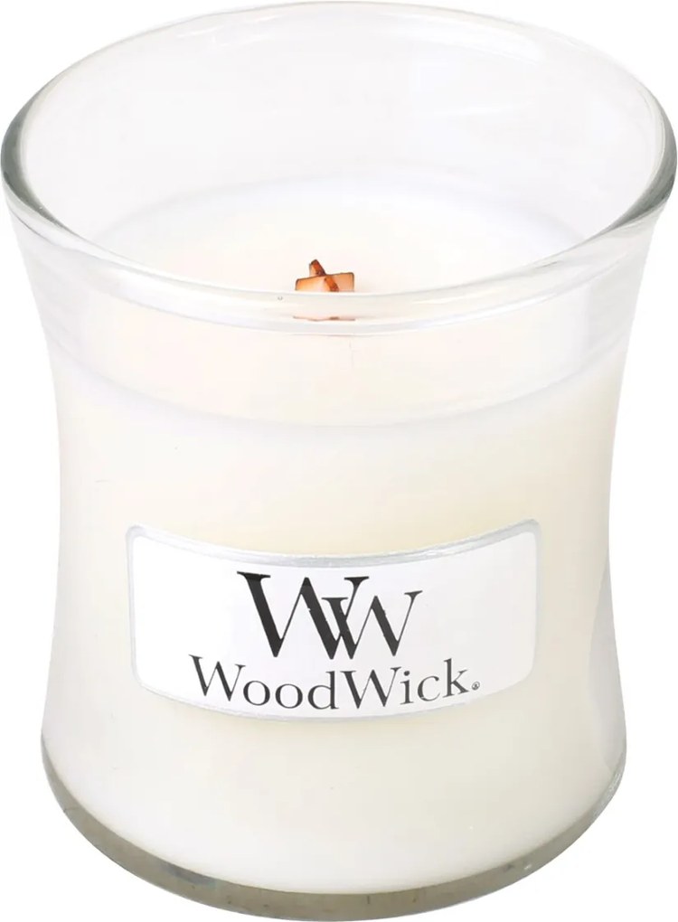 WoodWick parfumata lumanare White Tea & Jasmine vaza mica