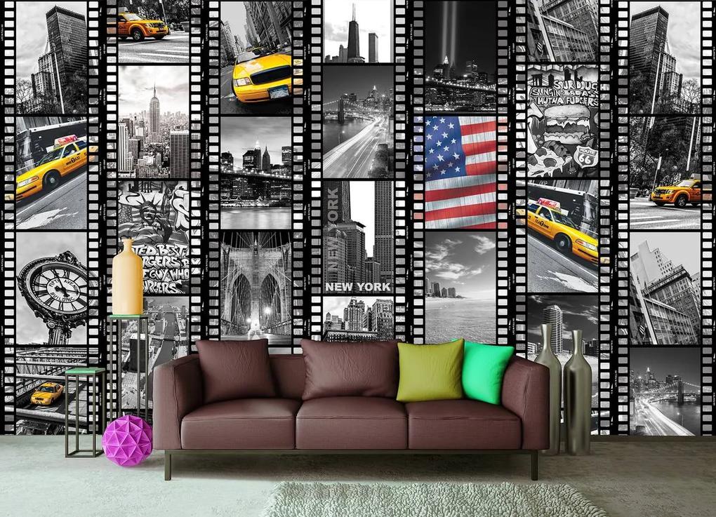 Fototapet - Banda de film din New York (152,5x104 cm), în 8 de alte dimensiuni noi