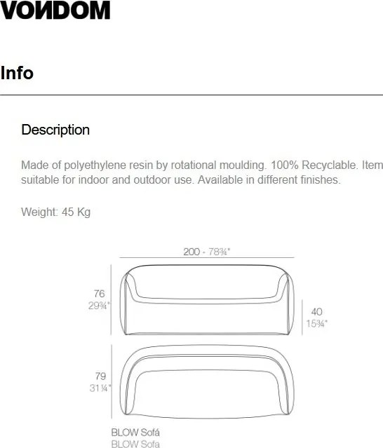 Canapea de exterior / interior design modern premium BLOW