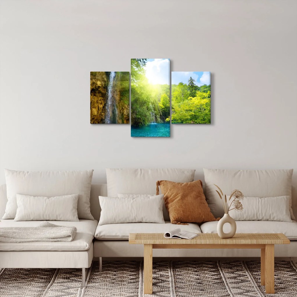 Tablou - cascadele în djunglă (90x60 cm)