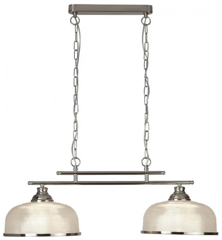 Lustra suspendata design clasic Bistro II 2L argintiu satin 3592-2SS SRT