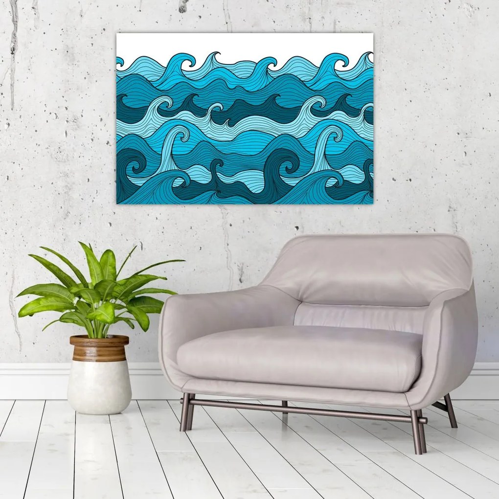 Tablou - Marea, abstracție (90x60 cm)