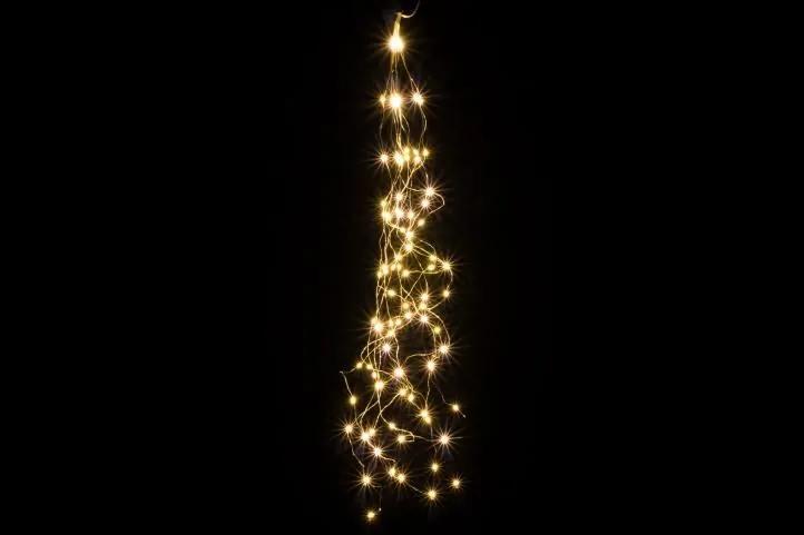 Lumini decorative de Crăciun - cabluri, 100 LED, alb cald