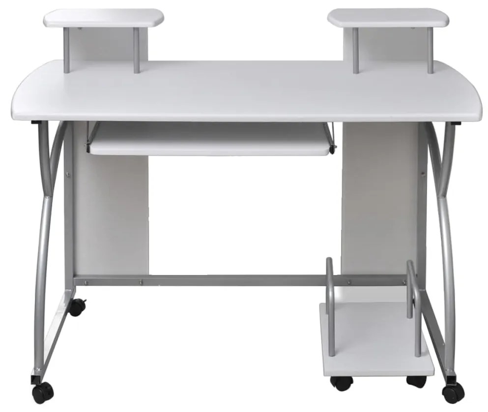 Birou mobil pentru computer, Alb Alb