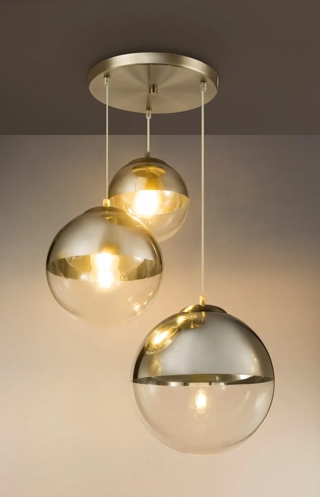 Lustra moderna cu 3 pendule VARUS nickel/crom 15851-3 GL