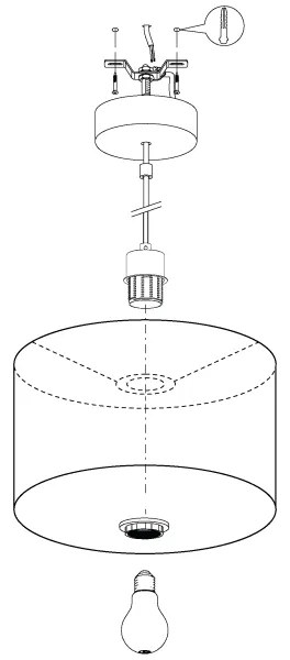 Eglo 99043 - Lustră pe cablu MASERLO 1xE27/40W/230V