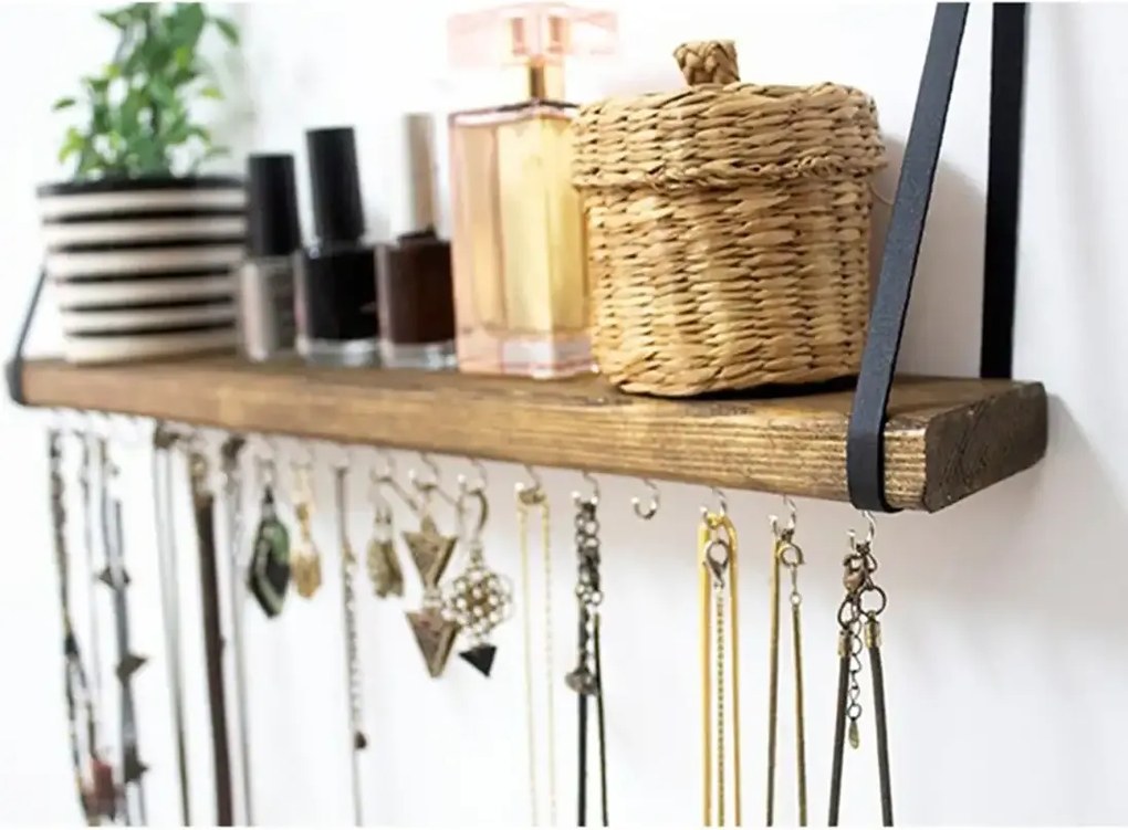 Raft de perete lemn,seria wood Homs 50 x 9 cm,700008