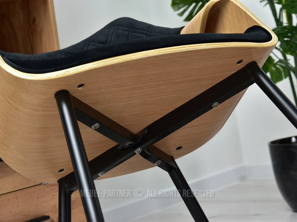 Scaun Rolf K (stejar negru + negru). 1111252