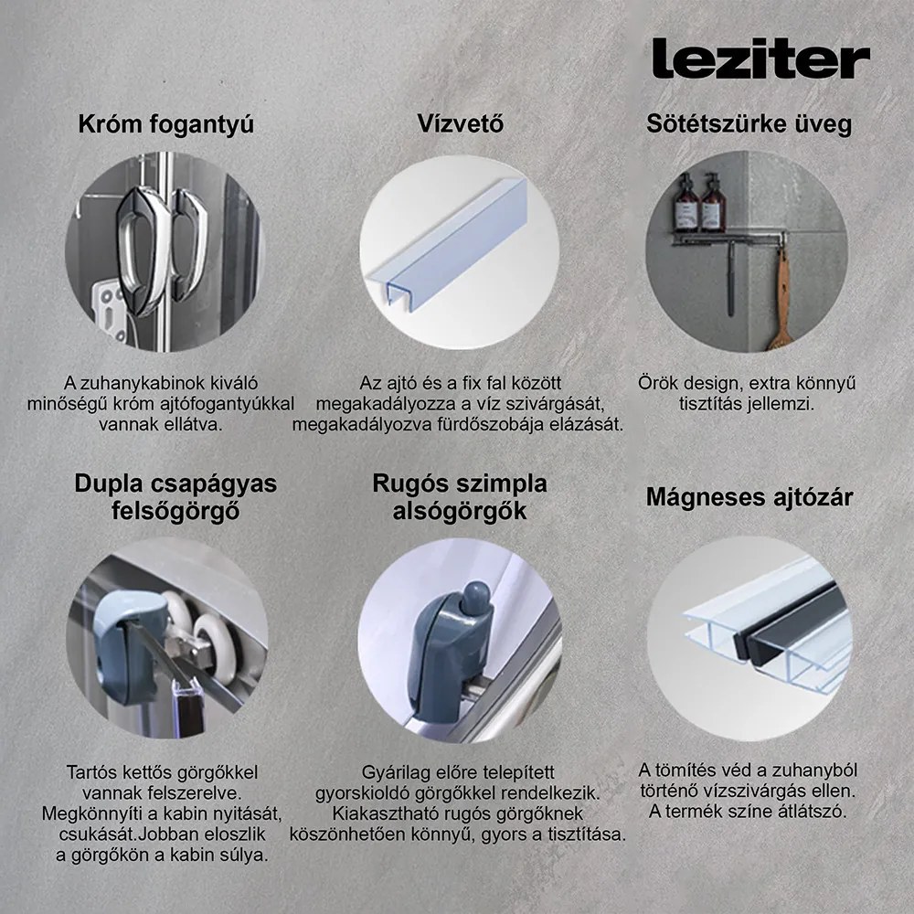 Cadă de baie cu hidromasaj Emilia 135 cu electronică, neagră