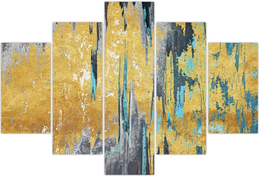 Tablou - Design auriu (150x105 cm)