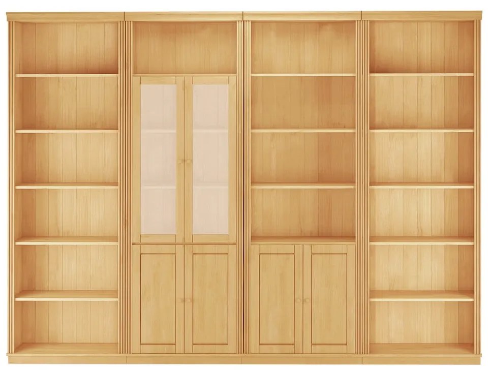 Bibliotecă în culoare naturală din lemn de pin 370x223 cm Anita – Støraa