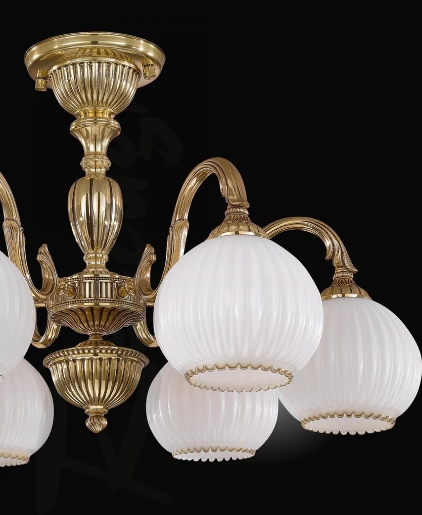 Lustra aplicata cu 6 brate din alama design italian 9300