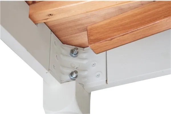 Masa extensibila, L120(210) 80 H80 cm, alb antic natur, lemn masiv