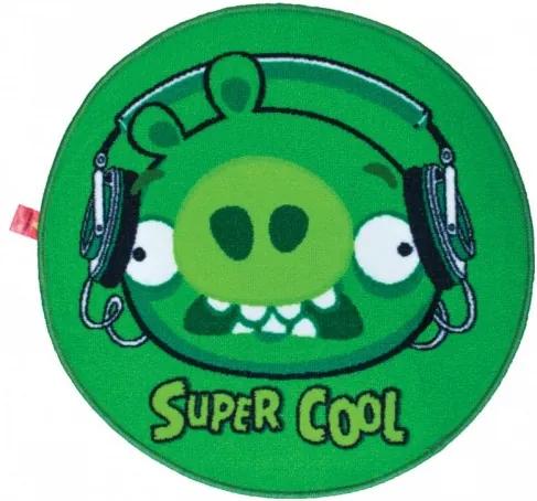Covor Angry Birds Piggy Super Cool Green