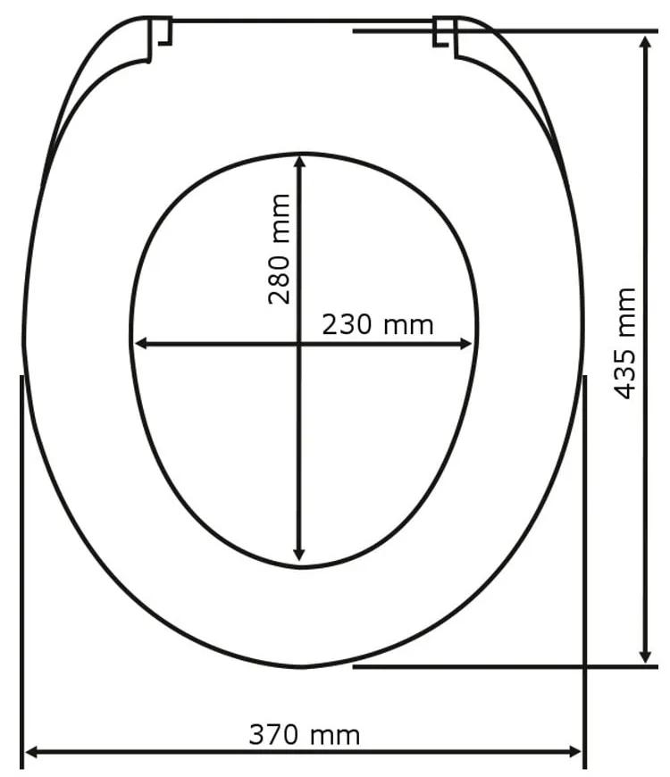 Capac WC din lemn 3D Wenko Bellevue, 44,5 x 38 cm