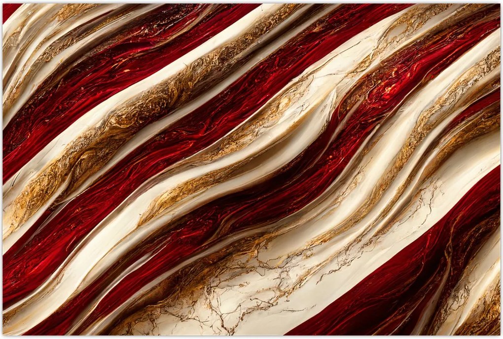 Tablou - Aur - textură albă (90x60 cm)