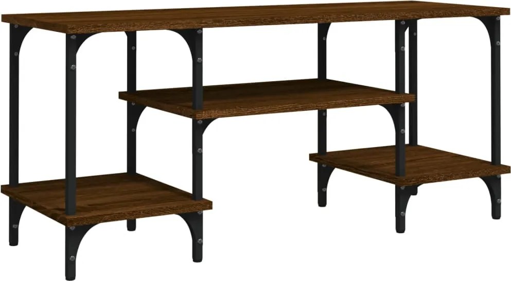 vidaXL Comodă TV, stejar maro, 102x35x45,5 cm, lemn prelucrat