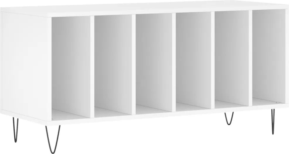 vidaXL Comodă discuri, alb, 100x38x48 cm, lemn prelucrat