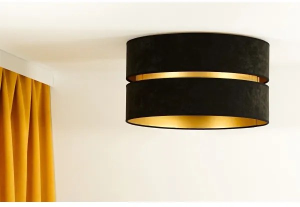 Plafonieră Duolla DUO 1xE27/40W/230V d. 40 cm negru/auriu