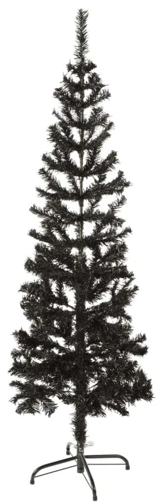 Pom de Craciun artificial subtire, negru, 120 cm 1, Negru, 120 cm