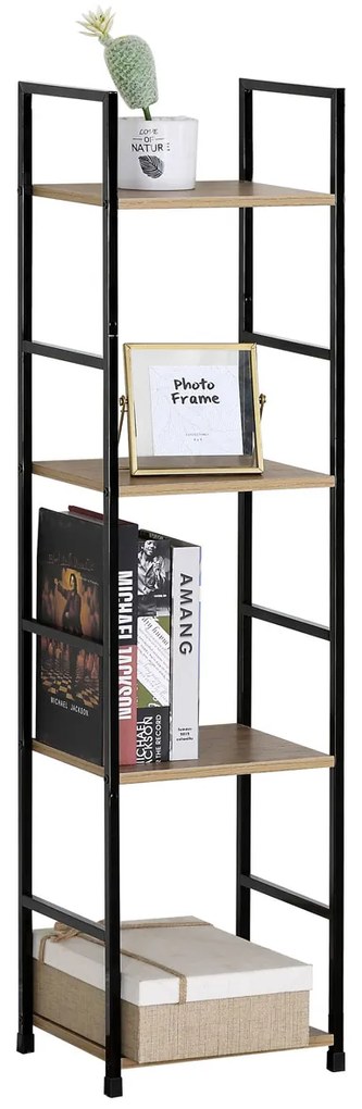 Raft GD-214 OAK Leik, 4 etajere, 29,2 x 23,5 x112,5 cm, 4 etaje