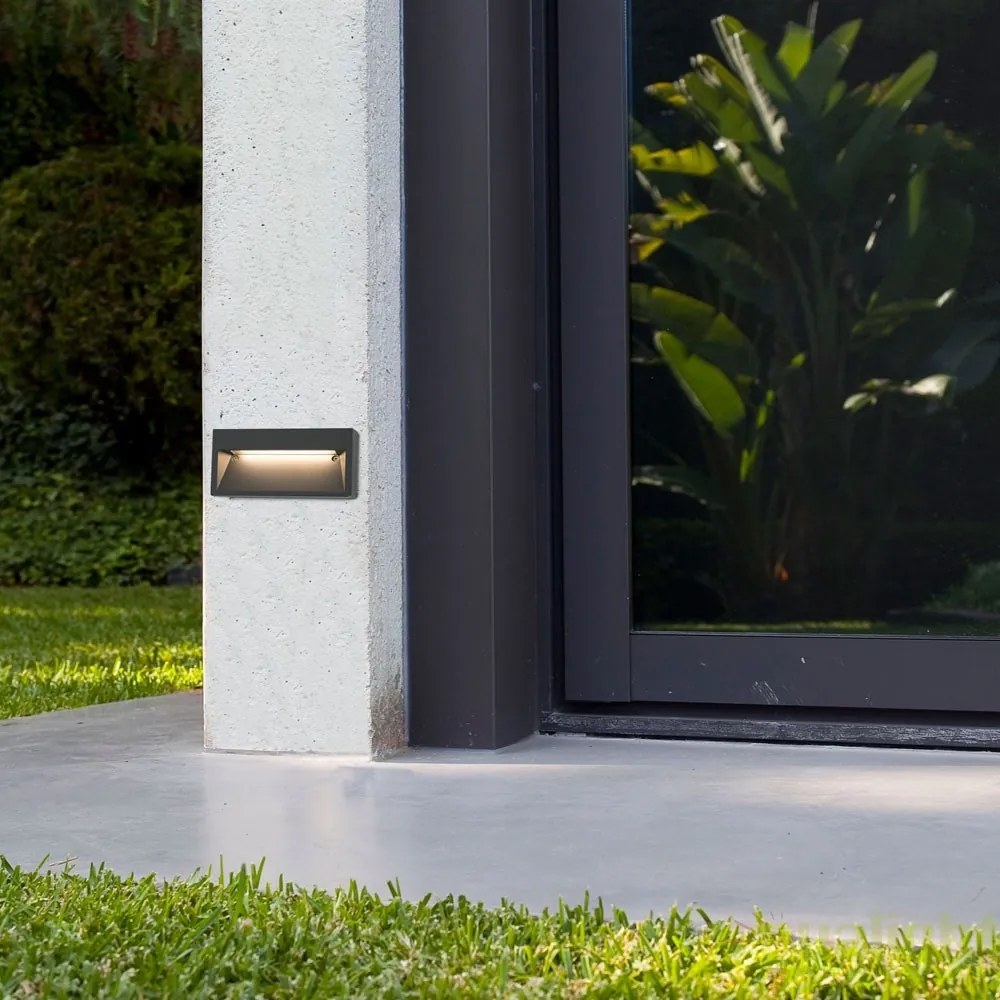 Aplica LED de exterior IP44 iluminat ambiental PATH gri