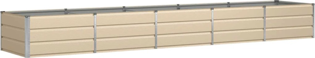 vidaXL Jardinieră Creme 400 x 80 x 45 cm Oțel