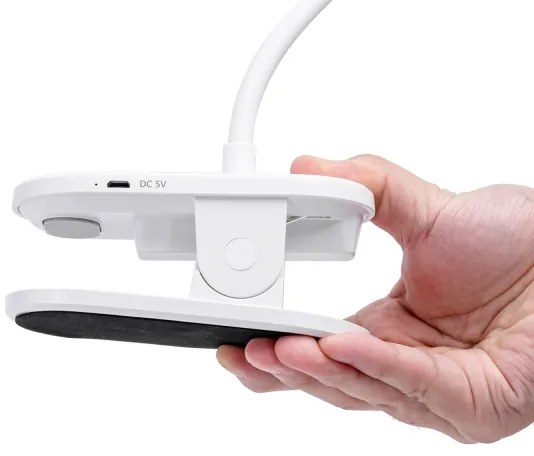 Lampă LED reîncărcabilă dimabilă de masă cu clemă Aigostar LED/2,5W/5V 1200mAh alb