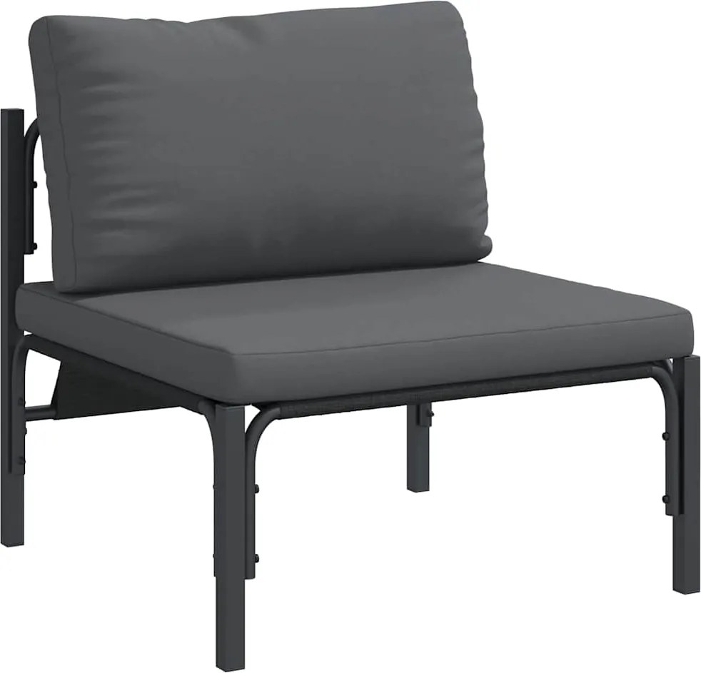 vidaXL Mobilier pentru Exterior cu pernă Antracit 80 x 80 x 71 cm Oțel
