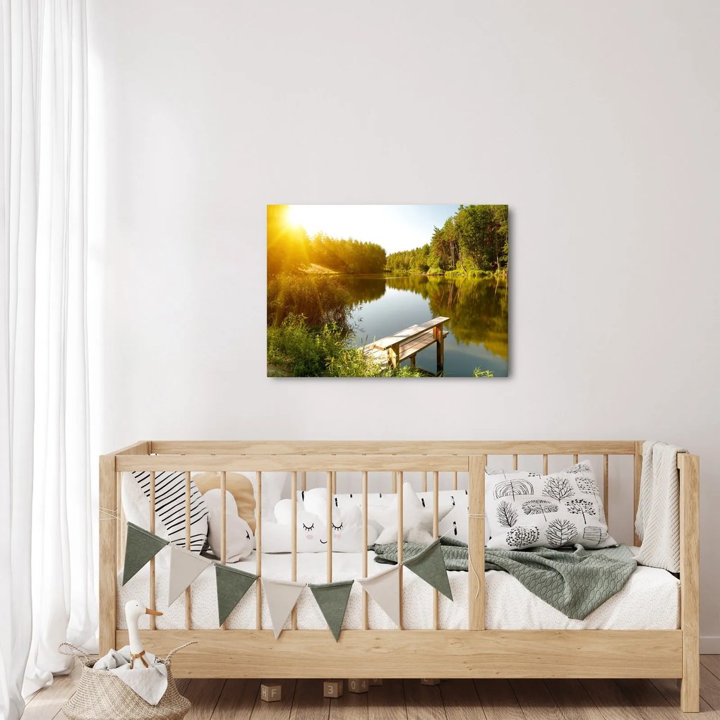 Tablou - Lac la munte (70x50 cm)