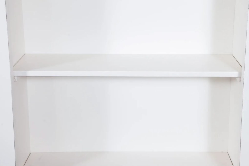 Biblioteca mica, L68 25 H130 cm, alb antic, lemn masiv