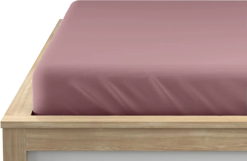 Cearsaf jersey cu lycra mov inchis 90 x 200 cm