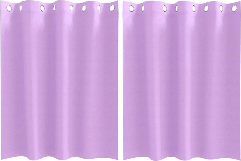 vidaXL Perdele Opaque cu Inel 2 pcs Violet 140 x 140 cm Poliester