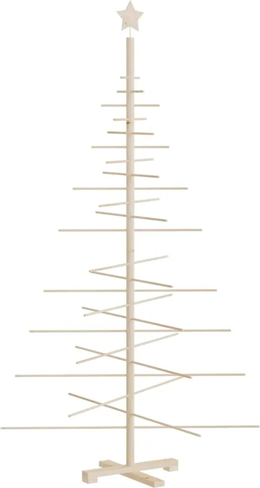 vidaXL Brad de Crăciun din lemn decorativ, 180 cm, lemn de pin masiv