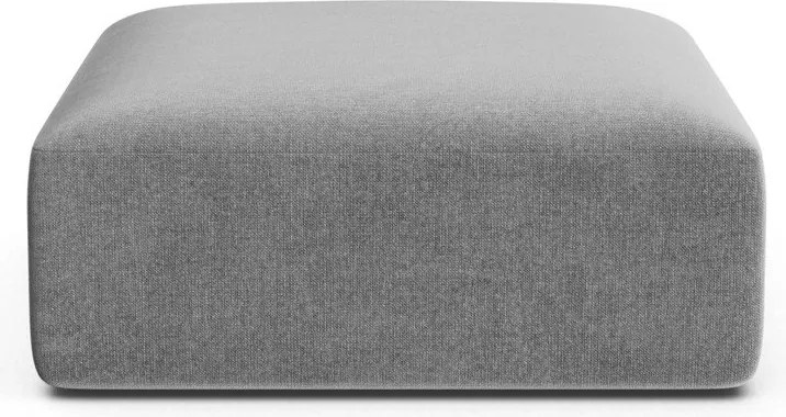 Taburet gri deschis cu tapițerie din catifea Campi – Cosmopolitan Design